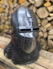 Elite Knight Helmet, Full Face Helmet Best 12 Century Medieval Bascinet Helmet picture