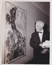 MARC CHAGALL with PAINTING * VINTAGE 1967 ICONIC Rare Painter press photo picture