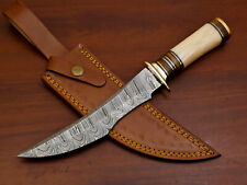 Rody Stan CUSTOM MADE HAND FORGED DAMASCUS BLADE BOWIE HUNTING CAMPING KNIFE picture
