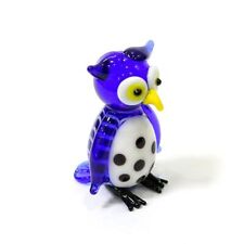 Mini Handmade Glass Owl Figurine Home Garden Decor Accessories Holiday Gift picture