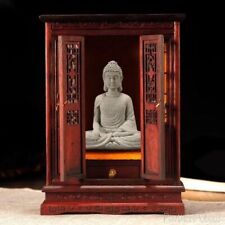 Natural Rosewood Buddha Statue Shrine Altar God House Figure Protect Display picture