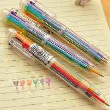NEW6 in 1 Color Ballpoint Pen Ball Point Pens Kids Office Multi-colorUS picture