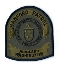 Hanford Patrol Nuclear Power Dept of Energy Richland WA Washington SUBDUED patch picture