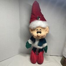 Vintage Gnomin Originals K&K Artistry Green Blue Christmas Gnome Elf 19” picture