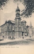 City Hall in Haverhill, MA Rotograph undivided German antique postcard picture