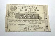 rare antique original signed Sept. 1876 lottery loteria ticket stub ephemera picture