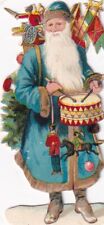 1800s Victorian Die Cut -Santa with Presents Christmas Tree -3.25 inches. -#b1 picture