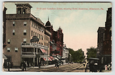 Postcard 1917 Sixth and Hamilton Streets with Hotel American in Allentown, PA. picture