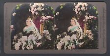 USA / GB Queen Victoria Stereoview Photo, Hand Colored, c1900-05 picture