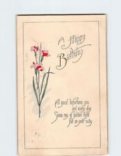 Postcard A Happy Birthday Flower Art Print picture