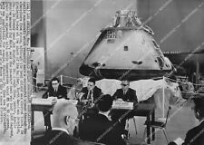 crp-35234 1960's space science tech NASA charred Apollo spacecraft on display fo picture