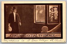 Circumstantial Evidence Antique Postcard PM Oberlin Ohio OH Cancel WOB Note DB picture