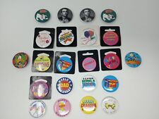 Lot Of 22 Various Button Pins Seasonal, James Dean, Space Jam, & More NOS picture