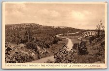 Winding Road Through the Mountains Little Current Ontario Canada 1940 Postcard picture