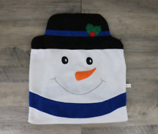 Decorative Slide On Winter Christmas Holiday Snowman Seat Cover picture