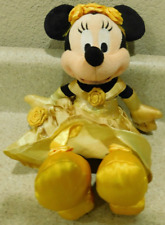 Vintage Disney Land Authentic Minnie Mouse Golden Dress Plush Princess Rare picture