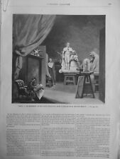 1885 1920 SCULPTOR ANTONIN MERCIA STATUARY MONUMENT WORKSHOP 3 ANCIENT NEWSPAPERS picture