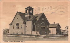 VINTAGE GLASGOW MT POSTCARD BAPTIST CHURCH 1915 81822 R picture