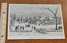Harper's Weekly 1883 Sketch Print Brooklyn Long Island Christmas Time 1800 picture