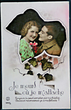 RPPC - PC Paris. #5250/3 Beautiful Woman and Man  Tinted  PC2687 picture