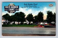Clarence NY-New York, Rock Garden Court, Advertisement, Vintage c1959 Postcard picture