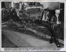 1956 Press Photo James Decker walks dazed after crash Westbury, Long Island NY picture