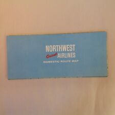 Vintage 1960's Souvenir Northwest Orient Airlines Domestic Route Map Flight Gde picture