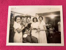 1950's vintage PHOTOGRAPH female beauty HAIR SALON curling iron ELECTRIC HEATING picture