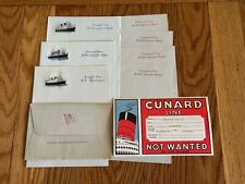 Cunard Line Stationery Lot x7 / RMS Queen Mary, Queen Elizabeth, Britannic picture