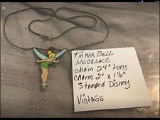 Vintage DISNEY Tinkerbell Necklace in Mult-color Enamel and base Metal picture
