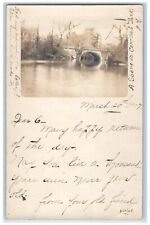1907 Scene In Central Park Bridge New York NY RPPC Photo Posted Postcard picture