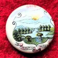 Early 1900s American Pepsin Gum Seal of Great State of Ohio Pinback Button picture
