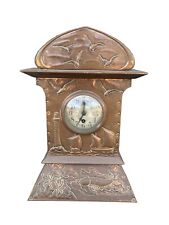 Antique Arts and Crafts Era Copper Land Sea and Sky Clock picture