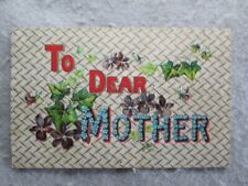 Antique To Dear Mother Postcard 1914 picture