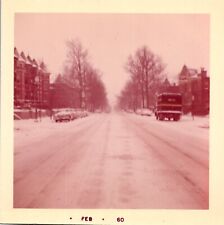 Vtg Found Color Photograph 1960 Snow Washington DC Winter Scene City February picture