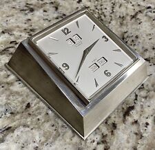 Vintage Rare 1940's Art Deco Cartier Sterling Silver 8 day 15 Jewel Desk Clock picture