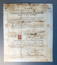 1865 SLAVERY EMANCIPATION CIVIL WAR DOCUMENT W. TENNESSEE AMNESTY OATH SIGNED picture