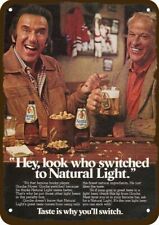 1981 GORDIE HOWE & NATURAL LIGHT BEER Vintage-Look DECORATIVE REPLICA METAL SIGN picture