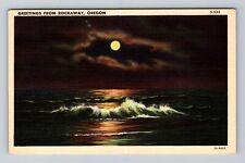 Rockaway OR-Oregon, General Ocean Greetings, Antique, Vintage Postcard picture