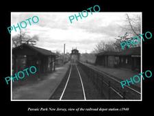 OLD 6 X 4 HISTORIC PHOTO OF PASSAIC PARK NEW JERSEY RAILROAD DEPOT STATION c1940 picture