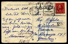 US Scott 634 on 1925 Detroit PoliceBuilding w/ several Foreign Postal Markings  picture