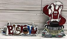 (2) Boston Massachusetts Fridge Magnets ~ Made in USA ~ Lobster ~ Boston, MA NEW picture