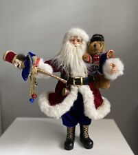 (Vintage) Standing Santa Claus Christmas Figure with Teddy Bear and Nutcracker picture