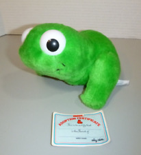 1984 NERDS Candy Plush Little Green Plush Adv Doll w/Adoption Card-Willy Wonka picture