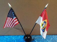 VINTAGE BOY SCOUT 1981 JAMBOREE MINI FLAGS AMERICAN JAMOREE WITH STAND VERY NICE picture