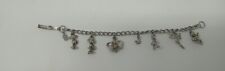 Vintage Disney Charm Bracelet Brass 7 Charms picture
