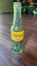 Vintage ACL Embossed NuGrape Soda Green Glass Soda Pop Bottle 6 oz, Buffalo, NY picture