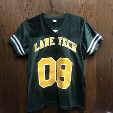 Lane Tech Indians Womens Football Jersey Size M Green Yellow Chicago High School picture
