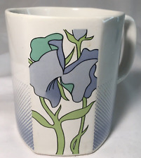 Vintage Coffee Mug Hexagon Shaped Floral Coffee Mug, Made In Japan picture