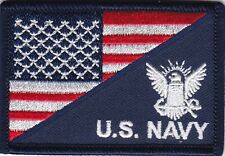 U S NAVY LOGO/USA flag Embroidered Patches 3